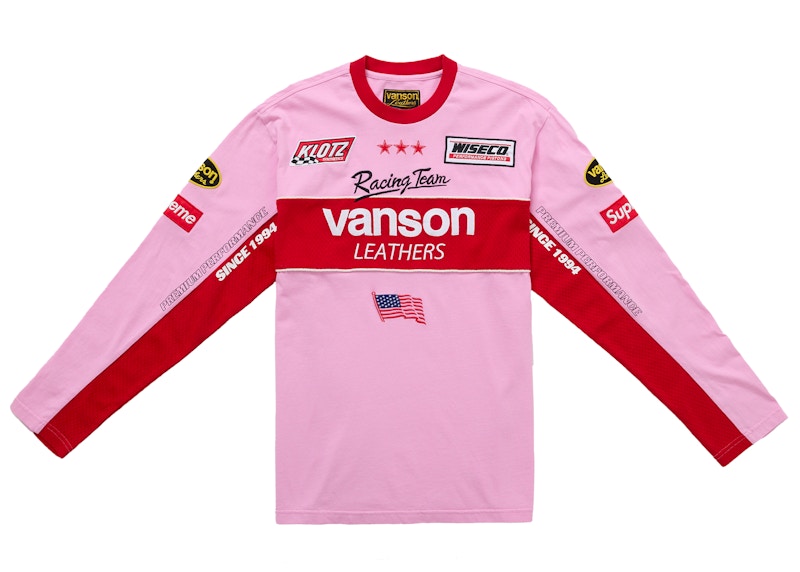 Supreme Vanson Leathers L/S Top Pink