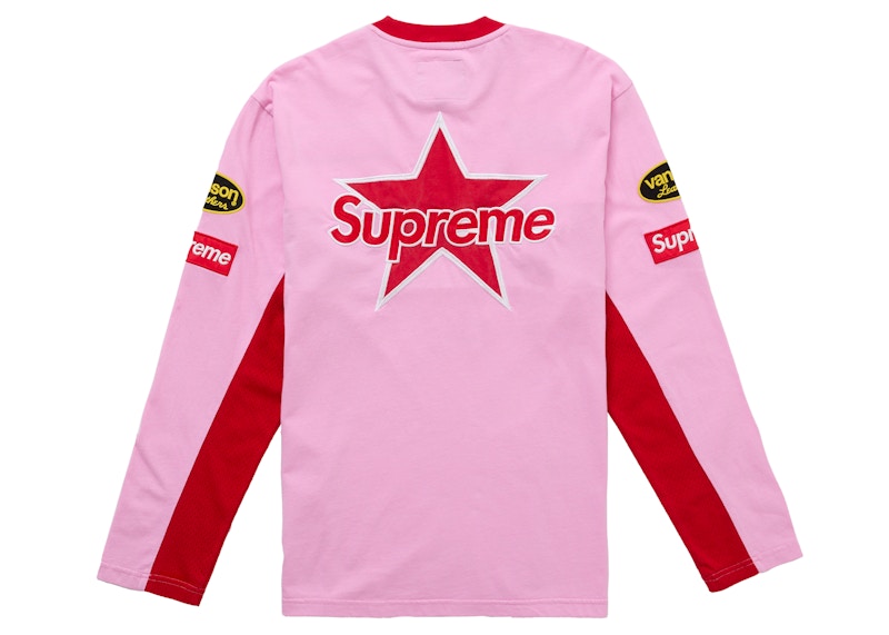 Order Supreme Vanson Leathers Baju Lengan Panjang Merah Jambu