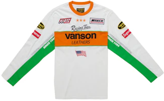 Supreme Vanson Leathers L/S Top White Supreme Vanson Leathers L/S Top White