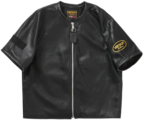 Supreme Vanson Leathers短袖赛车夹克黑色 Buy Supreme Vanson Leathers短袖赛车夹克黑色