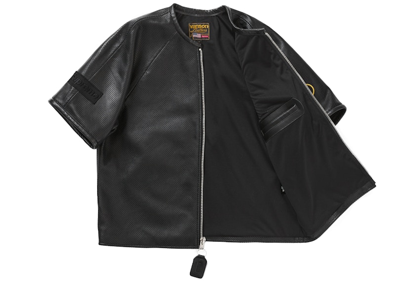 Buy Supreme Vanson Leathers S/S Racing Jacket Black - Novelship