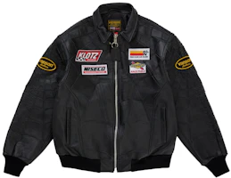 Supreme Vanson Leathers Spider-Man Jacket Black Supreme Vanson Leathers Spider-Man Jacket Black