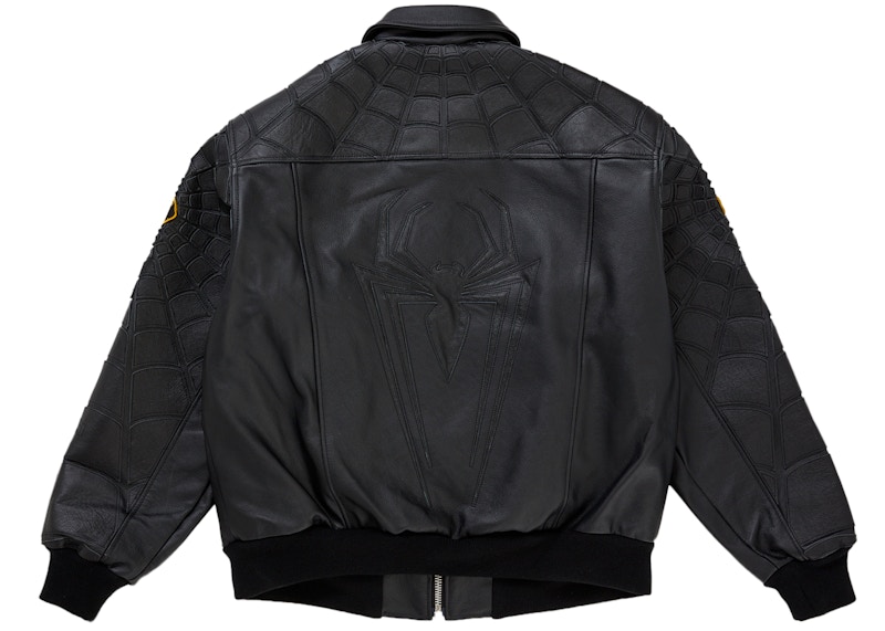 Lookbook シュプリーム ヴァンソンレザーズ スパイダーマン ジャケット ブラック