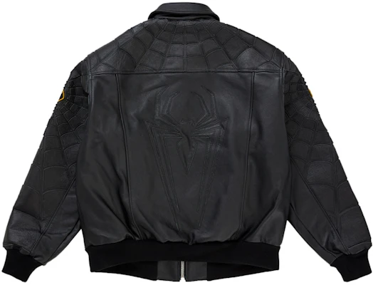 シュプリーム ヴァンソンレザーズ スパイダーマン ジャケット ブラック Lookbook シュプリーム ヴァンソンレザーズ スパイダーマン ジャケット ブラック