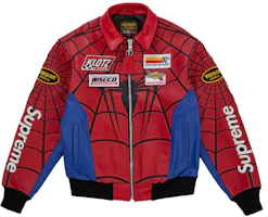 Supreme Vanson Leathers Spider-Man Jacket Multicolor Supreme Vanson Leathers Spider-Man Jacket Multicolor