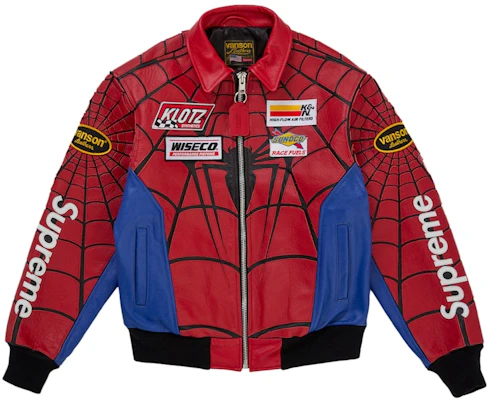 シュプリーム バンソンレザー スパイダーマンジャケット マルチカラー Buy シュプリーム バンソンレザー スパイダーマンジャケット マルチカラー