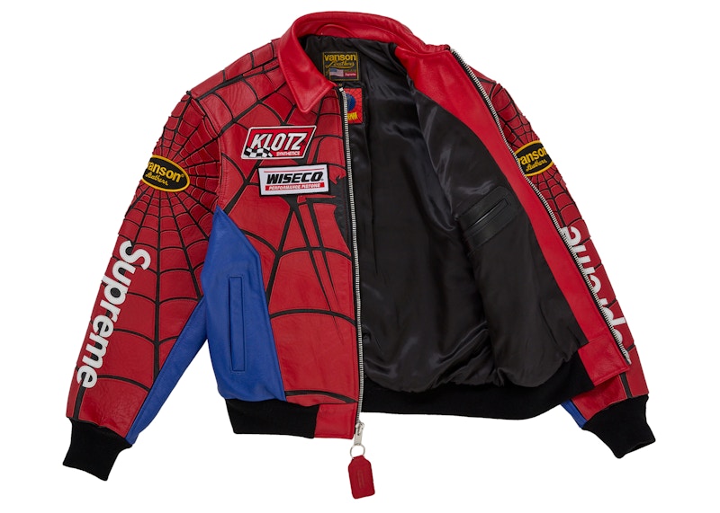 Order シュプリーム バンソンレザー スパイダーマンジャケット マルチカラー