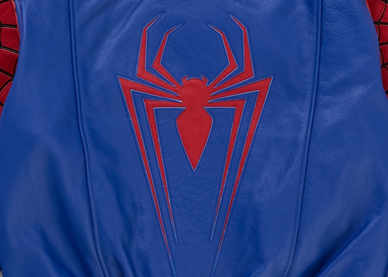 Shop シュプリーム バンソンレザー スパイダーマンジャケット マルチカラー