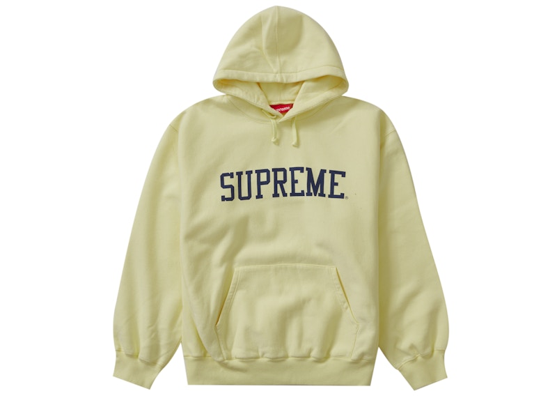 Supreme Varsity Hooded Sweatshirt Light Yellow
