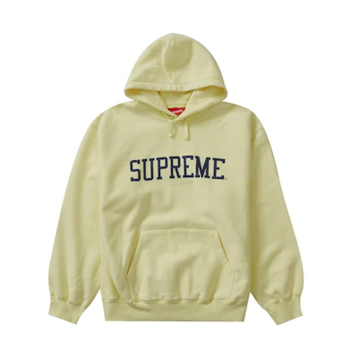 Supreme Varsity Hooded Sweatshirt Light Yellow