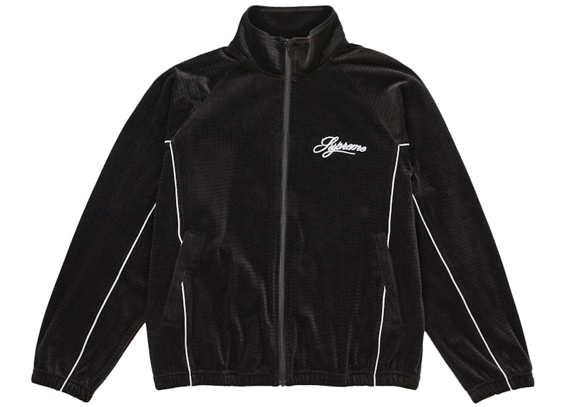 Supreme Velour Mesh Track Jacket Black