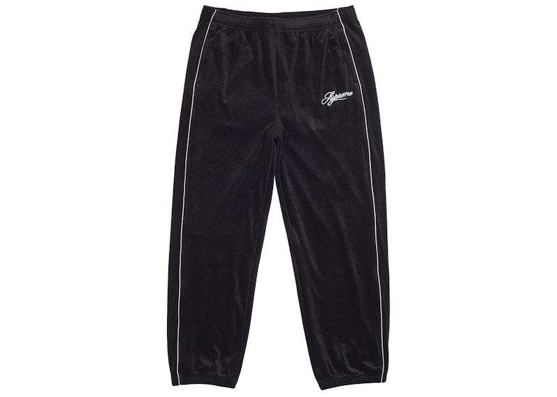 Supreme Velour Mesh Track Pant Black