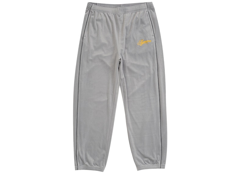 Supreme Velour Mesh Track Pant Silver