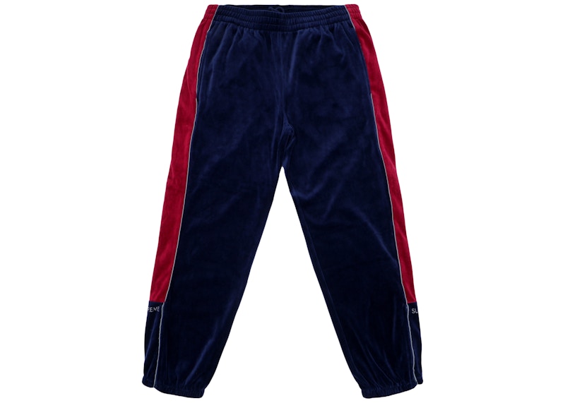 Buy Supreme Seluar Track Velour - Navy