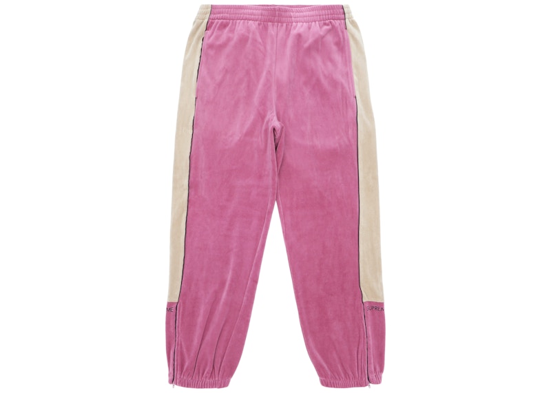 Supreme Velour Track Pant Pink