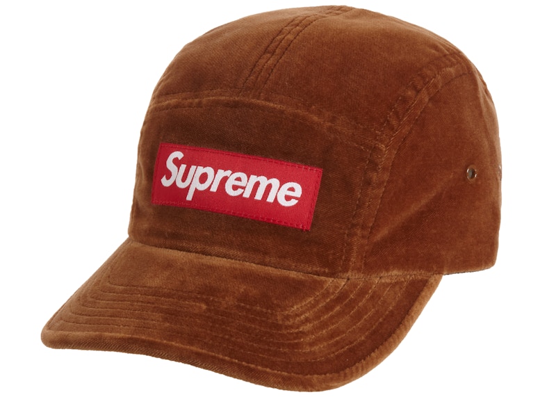 Buy Supreme Gorro de Campamento Terciopelo (FW20) Marrón