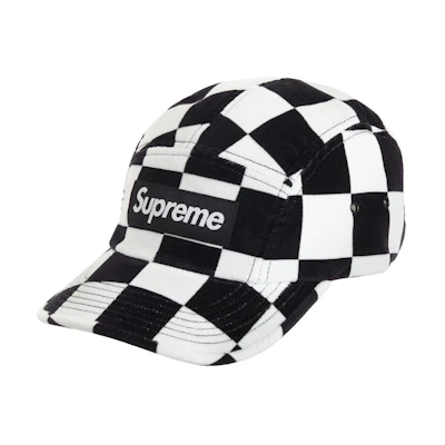 Supreme Velvet Camp Cap (FW20) Checkerboard