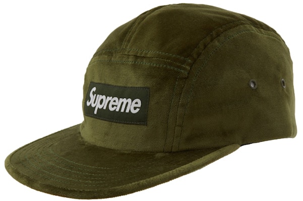 Supreme Gorra Camp de Terciopelo Verde Oliva Buy Supreme Gorra Camp de Terciopelo Verde Oliva