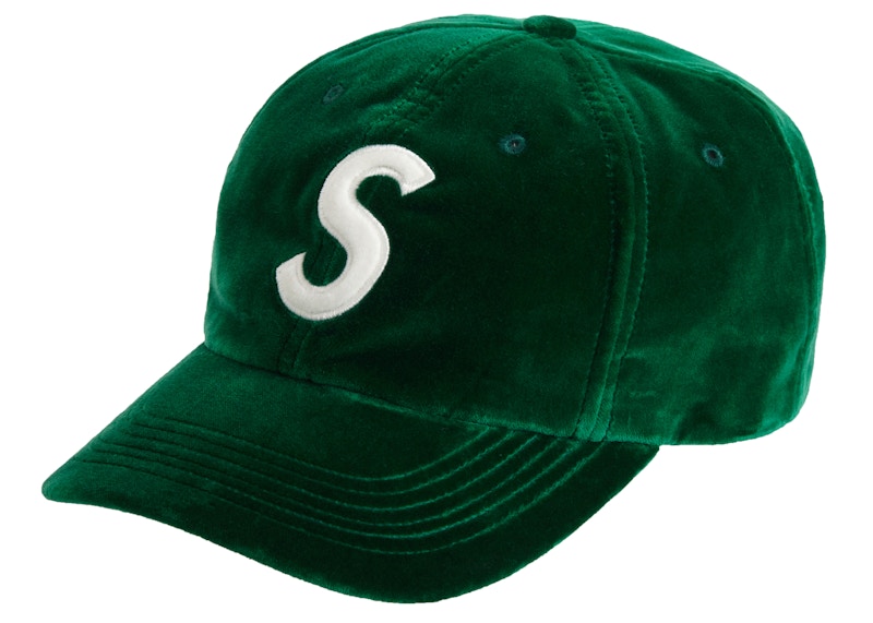 Supreme Velvet S Logo 6-Panel Green