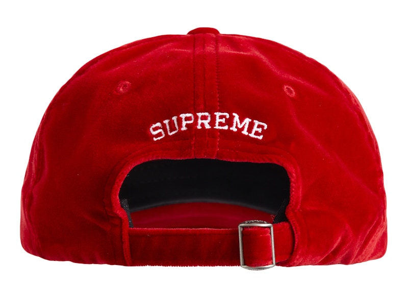 Order Supreme 天鹅绒 S Logo 六片帽 红色