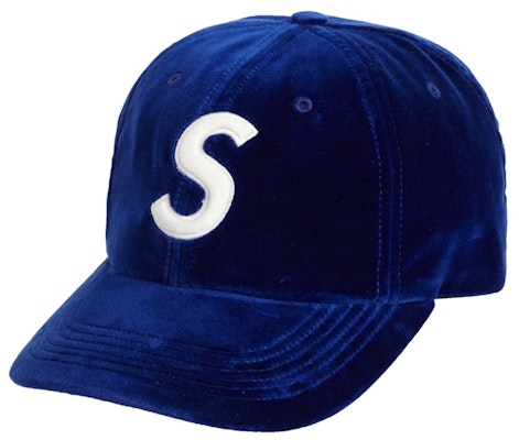 Supreme Velvet S Logo 6-Panel Royal Topi Buy Supreme Velvet S Logo 6-Panel Royal Topi