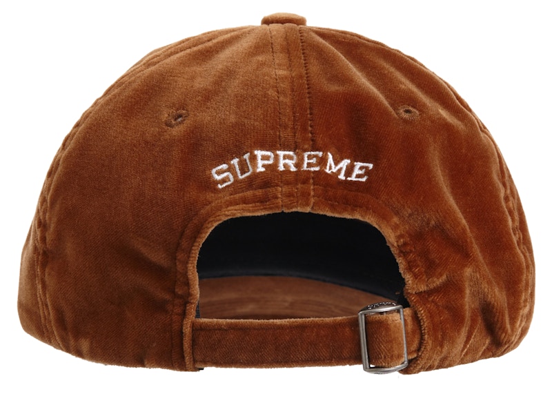 Order Topi Supreme Velvet S Logo 6-Panel Warna Tan