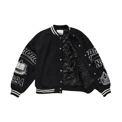 Supreme Veritas Varsity Jacket Black
