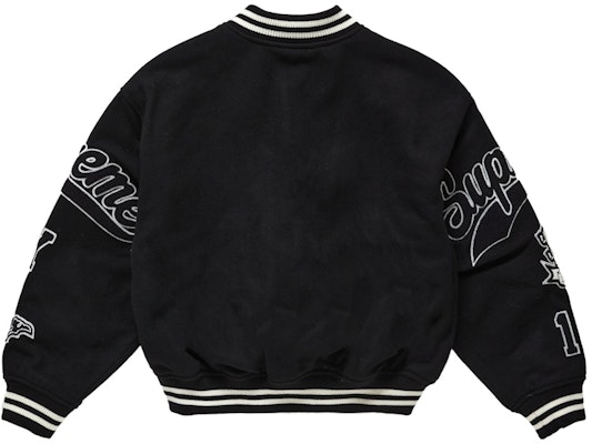 Supreme Veritas Varsity Jacket Black Order Supreme Veritas Varsity Jacket Black