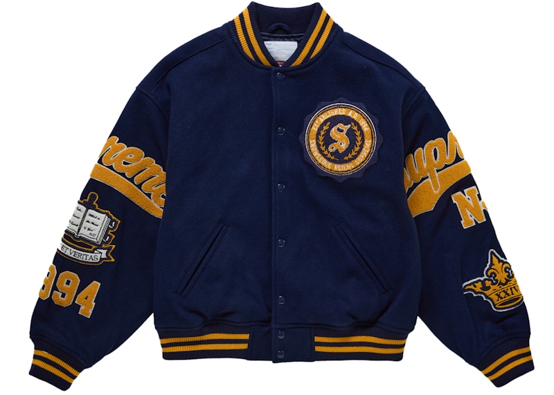 Supreme Veritas Varsity Jacket Navy