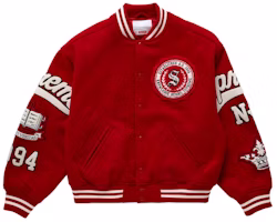 Supreme Veritas Varsity Jacket Red Supreme Veritas Varsity Jacket Red