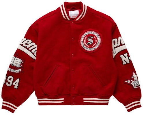 Chaqueta Varsity Roja Supreme Veritas Buy Chaqueta Varsity Roja Supreme Veritas