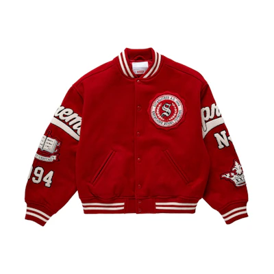 Supreme Veritas Varsity Jacket Red