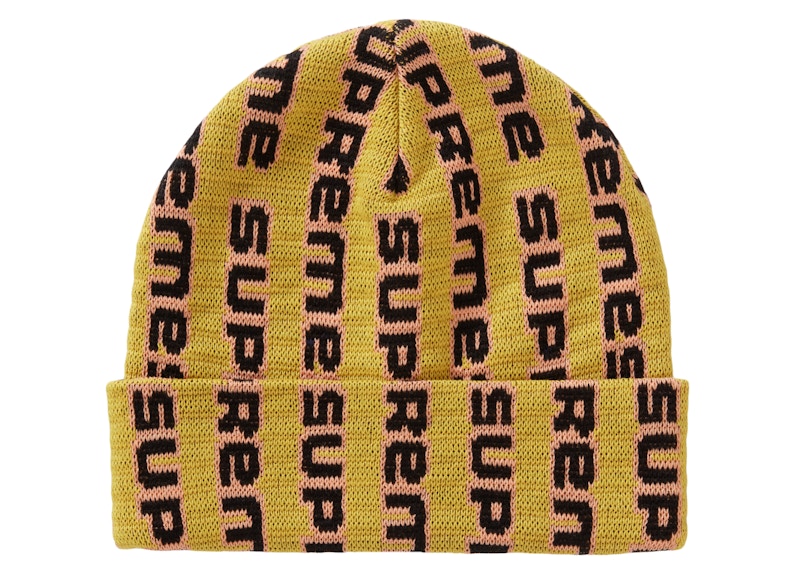 Buy Supreme 竖版标志毛线帽 酸性黄色