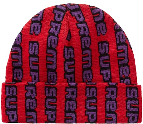 Supreme Gorro Rojo con Logo Vertical Buy Supreme Gorro Rojo con Logo Vertical