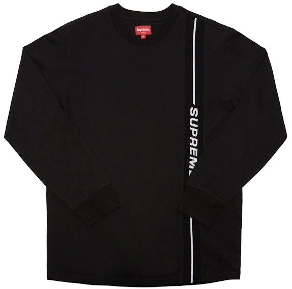 supreme-vertical-logo-stripe-ls-top-black
