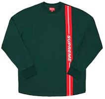 Supreme Vertical Logo Stripe LS Top Dark Green Supreme Vertical Logo Stripe LS Top Dark Green