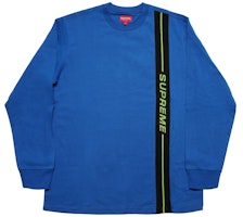 Supreme Vertical Logo Stripe LS Top Royal