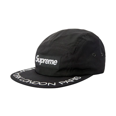 Supreme Visor Print Camp Cap Black