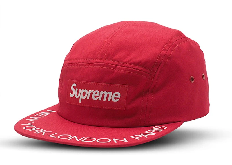 supreme-visor-print-camp-cap-red
