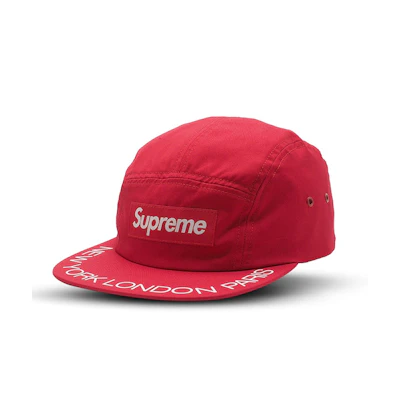 Supreme Visor Print Camp Cap Red