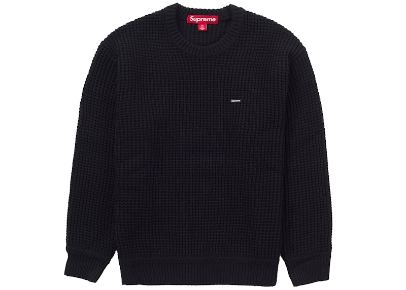 Supreme Waffle Small Box Sweater Black