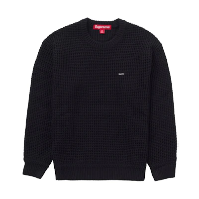 Supreme Waffle Small Box Sweater Black