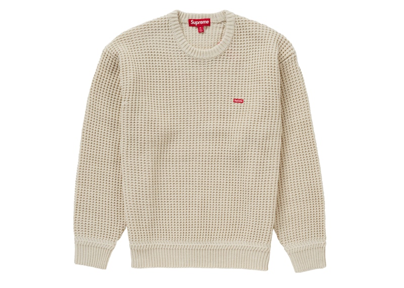 Supreme Waffle Small Box Sweater Stone