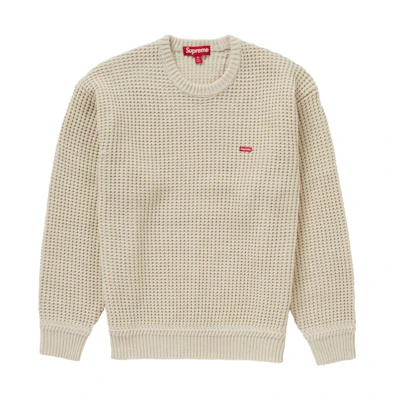 Supreme Waffle Small Box Sweater Stone