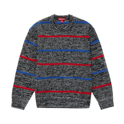 Supreme Waffle Small Box Sweater Stripe Melange
