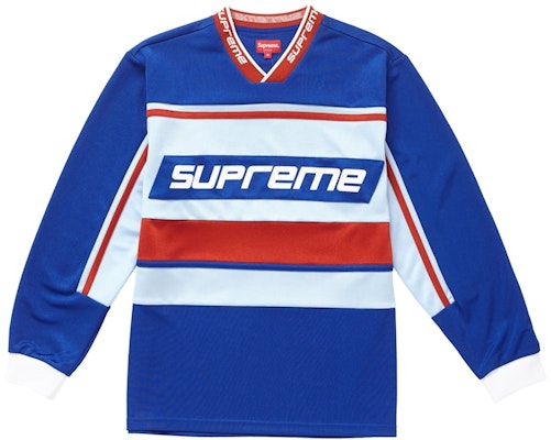 Supreme Warm Up Hockey Jersey Blue Buy Supreme Warm Up Hockey Jersey Blue