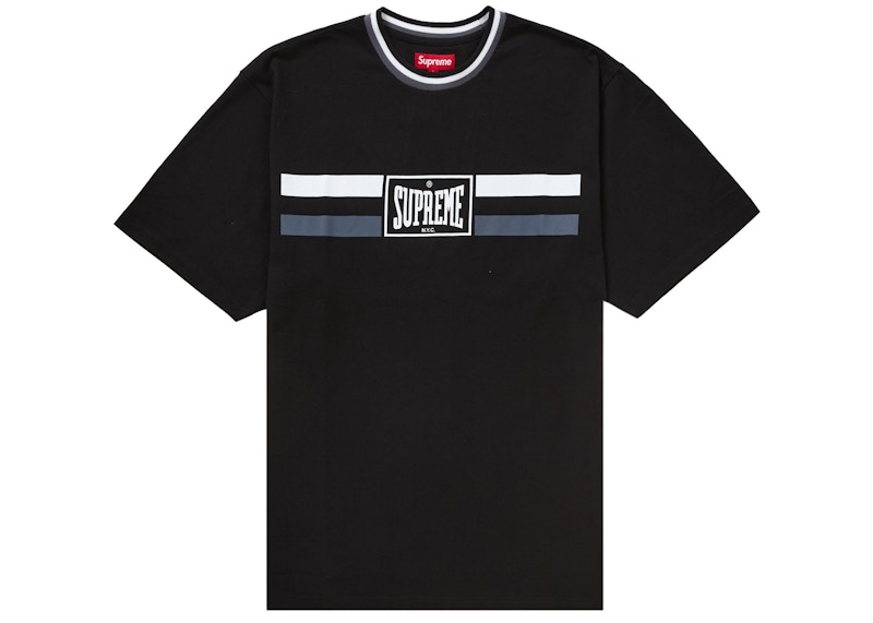 Supreme Warm Up Stripe S/S Top Black