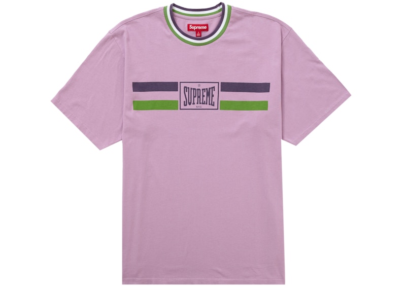Supreme Warm Up Stripe S/S Top Purple