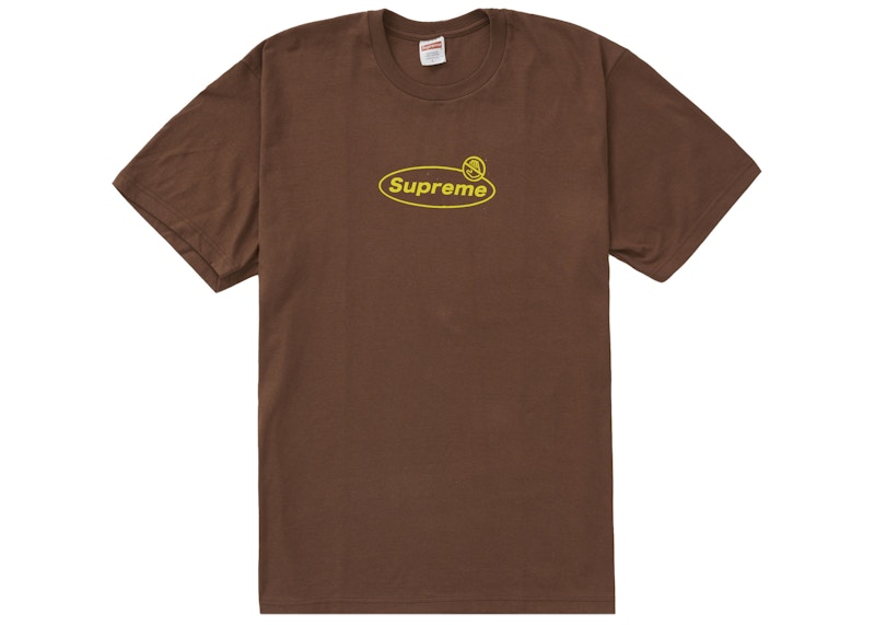 Buy 슈프림 경고 티셔츠 (브라운) 
