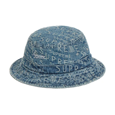Supreme Warp Jacquard Logos Denim Crusher Blue